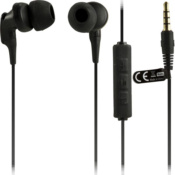 Deltaco HL115 iPhone In-ear Headphones, Black